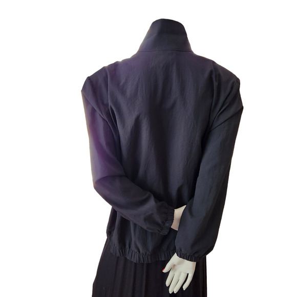 Blair Windbreaker Jacket Black/Tan Embroidered Flowers - Picture 8 of 11